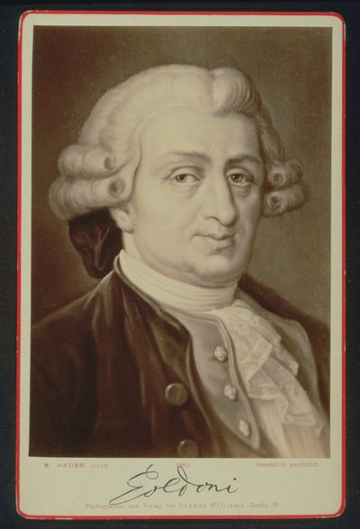 Portrait of Carlo Goldoni by E. after Hadler