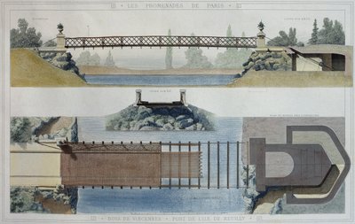 Bois de Vincennes and the Reuilly Island Bridge, illustration from 