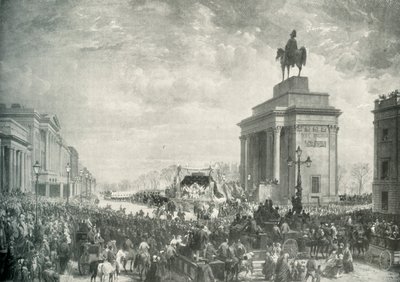 The Funeral of the Duke of Wellington Passing Apsley House, November 18, 1852 by E. and S. Woodbury