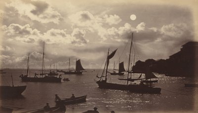 Moonlight Effect-Bay of Panama, 1877 by Eadweard Muybridge