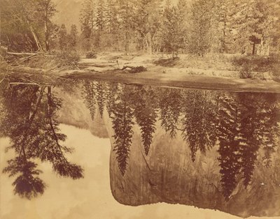 Tutokanula. Valley of the Yosemite. (The Great Chief) - "El Capitan" - Reflected in the Merced by Eadweard J. Muybridge