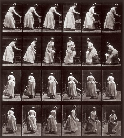 Animal Locomotion, Plate 265: Sequence with a Woman Sitting Down by Eadweard Muybridge