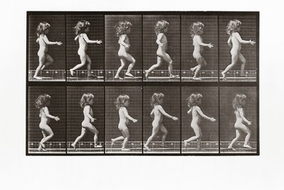 Child running, Plate 469 from Animal Locomotion by Eadweard Muybridge