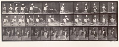 Maid throwing a bucket of water, plate 404 from 