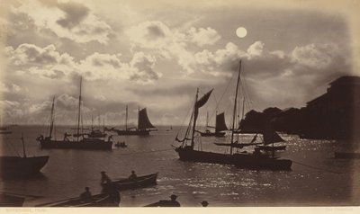 Moonlight Effect - Bay of Panama by Eadweard Muybridge