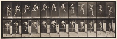 Jumping; Running Straight High Jump (Shoes) by Eadweard Muybridge