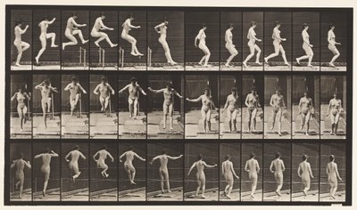 Jumping, Running, Straight High Jump by Eadweard Muybridge