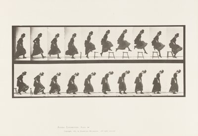 Jumping; Running Straight High Jump, 1885 by Eadweard Muybridge