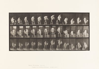 Stepping on a Trestle; Jumping Down, Turning by Eadweard Muybridge