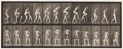 Plate 178. Stepping On and Over a Trestle by Eadweard Muybridge