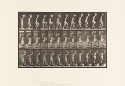 Plate 179. Stepping On and Over a Rock, A Basket on Head by Eadweard Muybridge