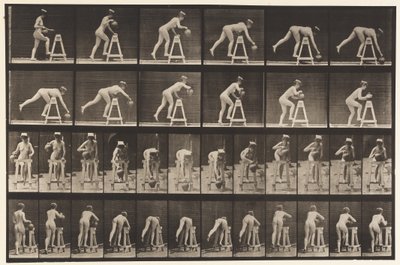Plate 203. Bending Over a Trestle with Water Jar by Eadweard Muybridge