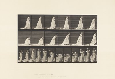 Stooping and Lifting A Handkerchief by Eadweard Muybridge