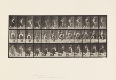 Stooping, Lifting and Carrying 30 lb Basket, 1885 by Eadweard Muybridge