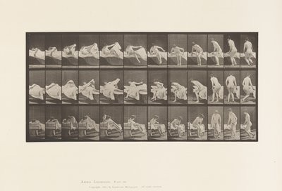 Getting Out of Bed and Preparing to Kneel (Plate 264) by Eadweard Muybridge