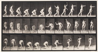 Picking Up a Ball and Throwing It by Eadweard Muybridge