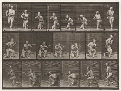 Kneeling, Firing and Rising by Eadweard Muybridge
