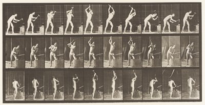 Blacksmith, Hammering on Anvil, Two Hands by Eadweard Muybridge