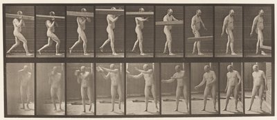 Lifting A Log on Shoulder by Eadweard Muybridge
