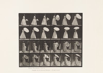 Walking, Opening Parasol by Eadweard Muybridge