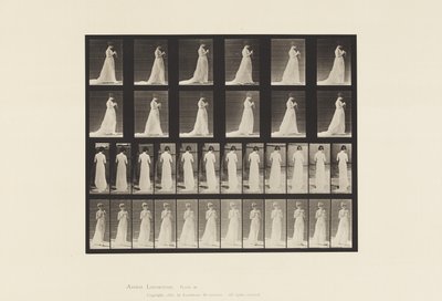 Walking, Hands Engaged in Knitting by Eadweard Muybridge