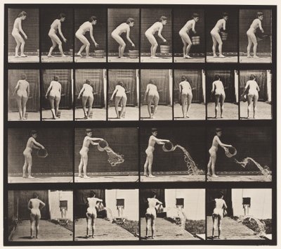Plate 401. Emptying Bucket of Water by Eadweard Muybridge