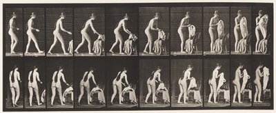 Plate 415. Toilet, Preparing to Put on Clothing by Eadweard Muybridge
