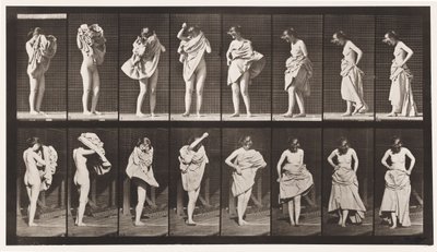 Toilet, Putting on Dress and Turning Around by Eadweard Muybridge