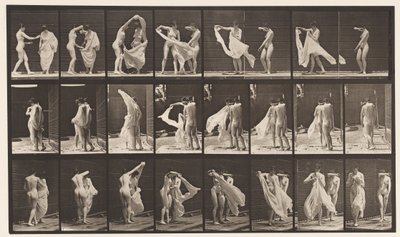 Plate 429. Toilet; Two Models, 1 Disrobing by Eadweard Muybridge