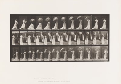 Plate 461. Opening a Parasol and Turning Around by Eadweard Muybridge