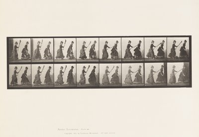 Two Models, 16 Chasing 4 with a Broom by Eadweard Muybridge