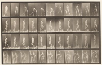 A, Lawn Tennis; B, Ascending a Step by Eadweard Muybridge