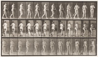 Walking, Turning Around Sweeping the Floor by Eadweard Muybridge