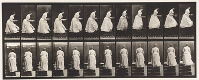 Ascending Stairs, A Basin in Hands by Eadweard Muybridge