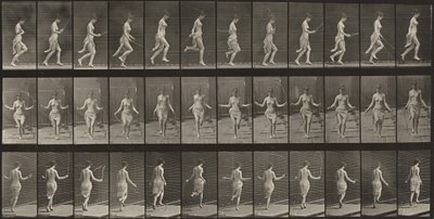 Plate Number 174. Running and Jumping with Skipping Rope by Eadweard Muybridge