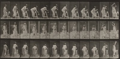 Plate Number 216. Bending to Fill a Water Jar, Placing it on Head by Eadweard Muybridge