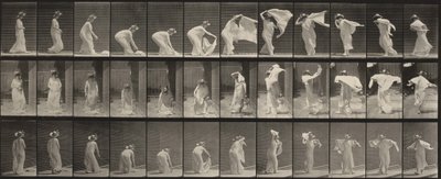 Plate Number 233. Lifting Shawl, Putting it Around Shoulders and Turning by Eadweard Muybridge