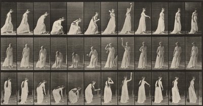 Plate Number 306. Picking Up a Ball and Throwing It by Eadweard Muybridge