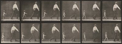 Plate Number 470. Child Running After a Man by Eadweard Muybridge