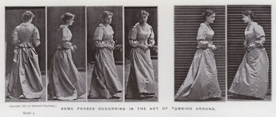 The Human Figure in Motion: Some phases occurring in the act of turning around by Eadweard Muybridge