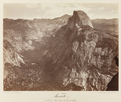 Tissack, South Dome from Glacier Point, Yosemite Valley #73, c.1872 by Eadweard Muybridge