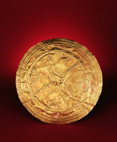 Disc possibly used as a brooch, from Tedavnet, County Monaghan, 2200-2000 BC by Early Bronze Age