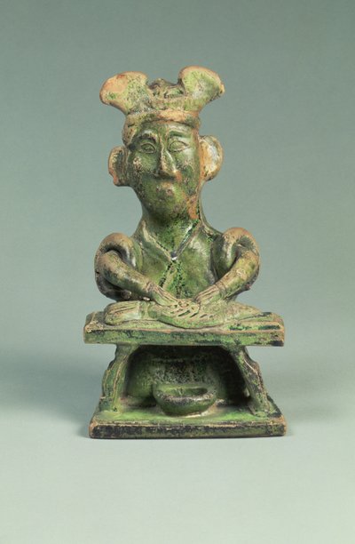 Figure of a Fishmonger, Tomb Artefact, Eastern Han Dynasty by Eastern Han Dynasty Chinese School