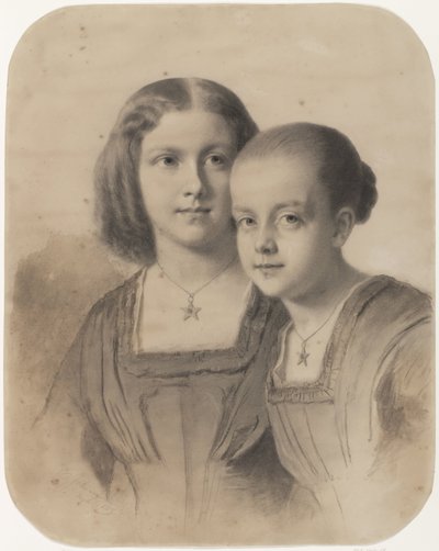 Portrait of Woltera Geertruida, Countess of Limburg Stirum and Countess Frederika Augusta by Eastman Johnson