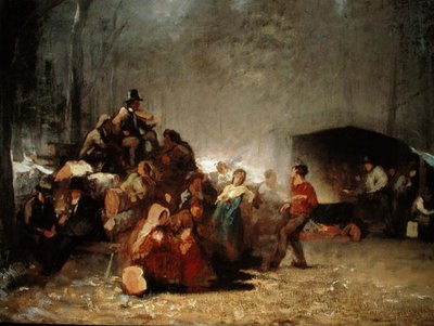 The Party in the Maple Sugar Camp, c.1861-66 by Eastman Johnson