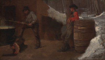 The Sugar Camp (also known as Making Maple Sugar or Susan Ray) by Eastman Johnson