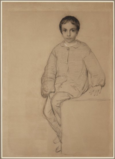 Young Boy Seated by Eastman Johnson