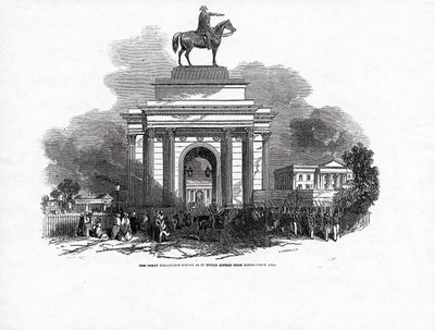 The Great Wellington Statue as it would appear from Constitution Hill, published in 