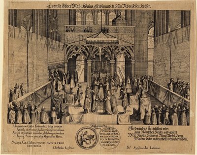 The Coronation of King Ferdinand II as Holy Roman Emperor by Eberhard Kieser