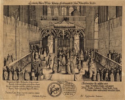 The Coronation of King Ferdinand II as Holy Roman Emperor by Eberhard Kieser